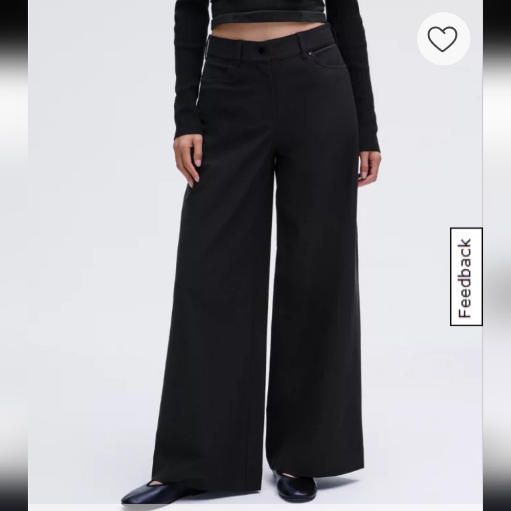 lululemon athletica Black Wide Leg Jeans